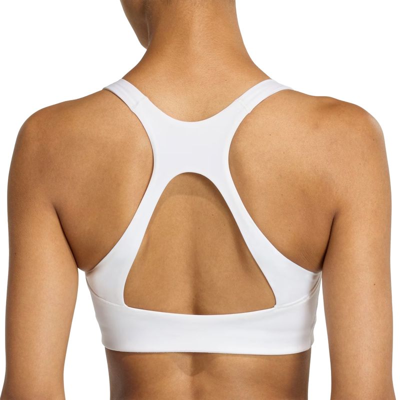 top-adidas-optime-workout-suporte-médio-feminina-branca