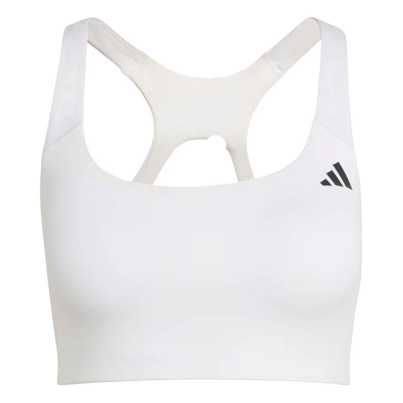 top-adidas-optime-workout-suporte-médio-feminina-branca