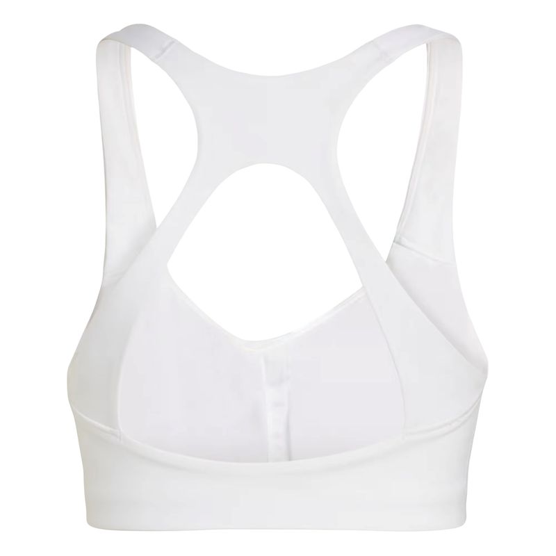 top-adidas-optime-workout-suporte-médio-feminina-branca