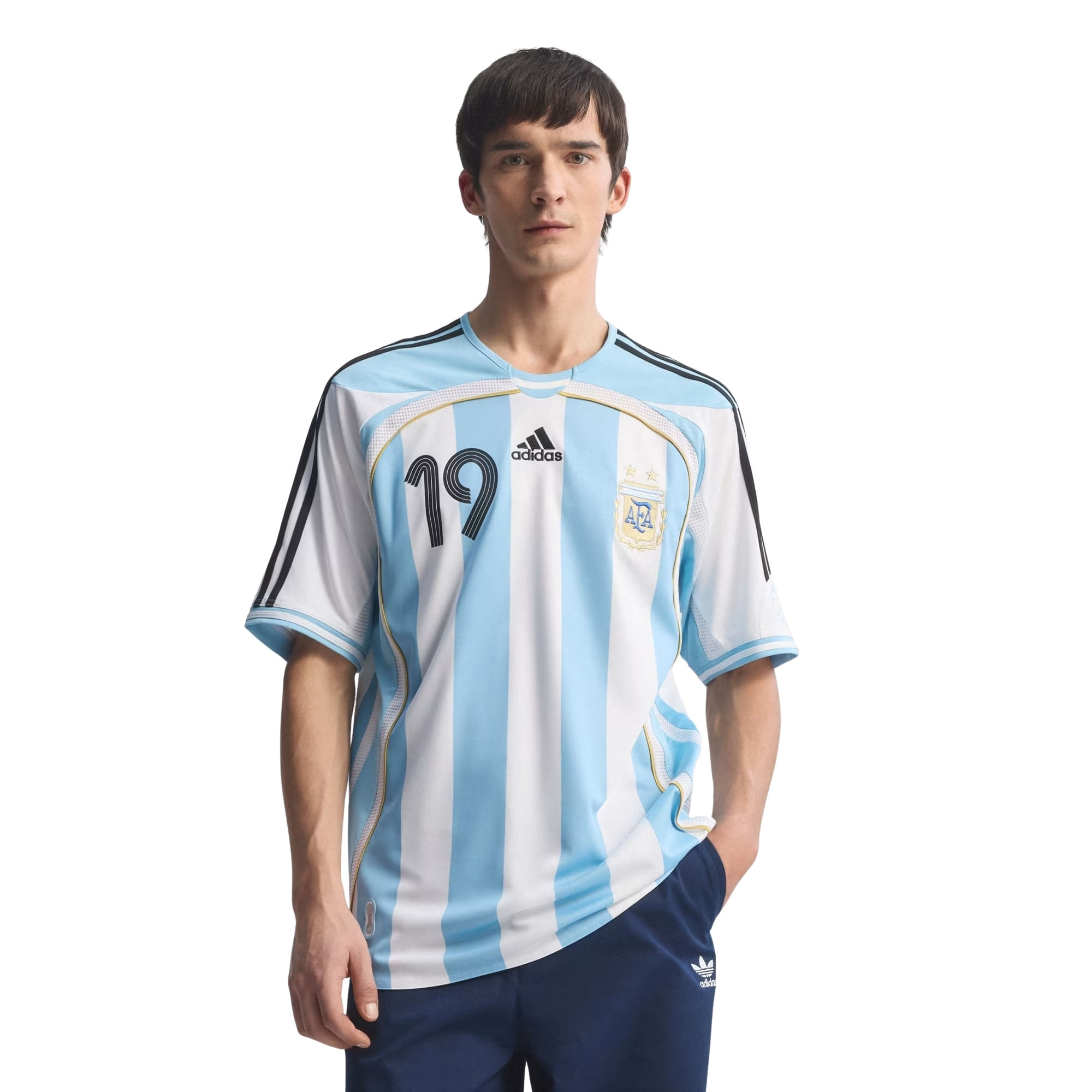 Camisa Argentina I Adidas Messi 2006 Masculina - Branca/Azul