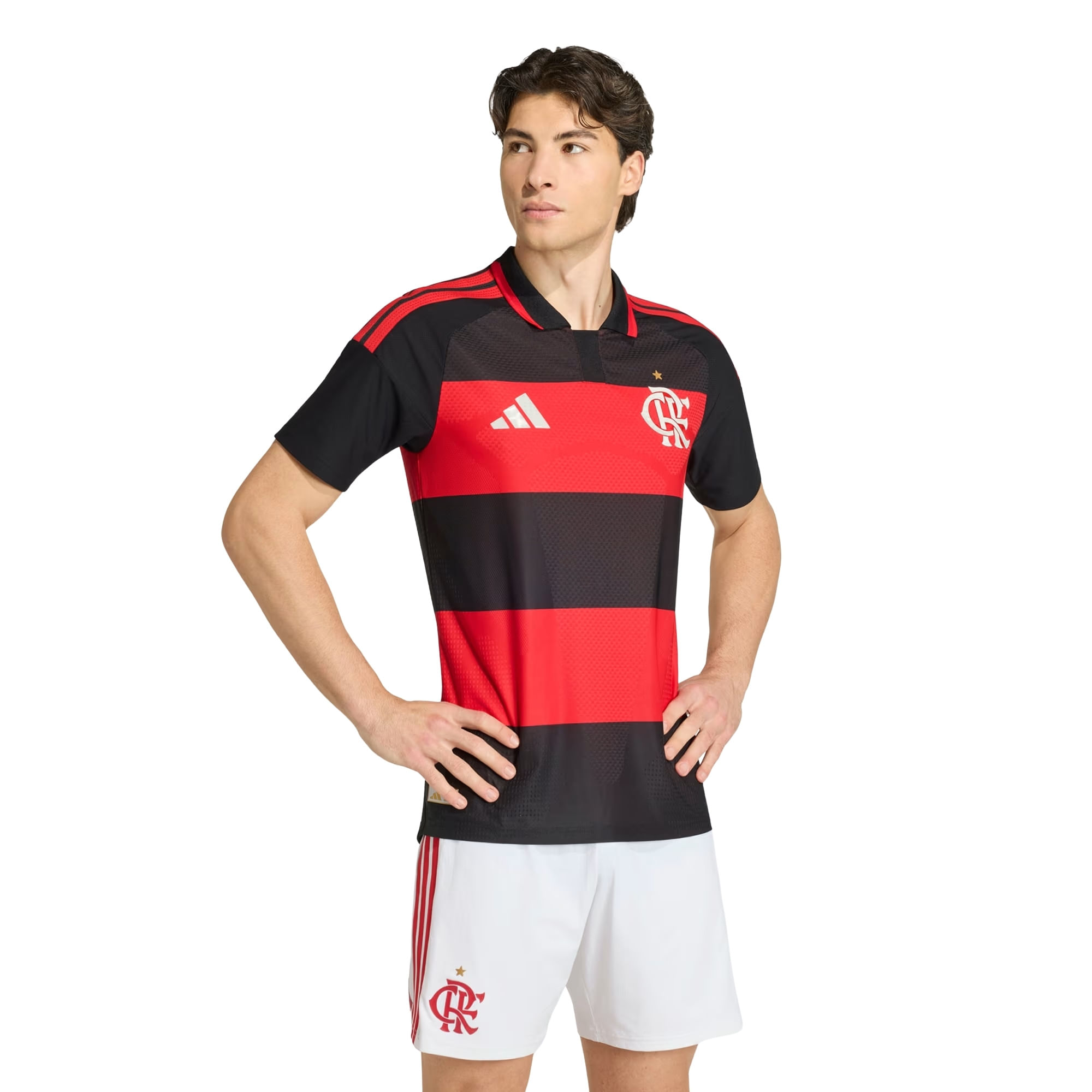 Camisa Flamengo I 26 Adidas Jogador Masculina - Vermelha/Preta