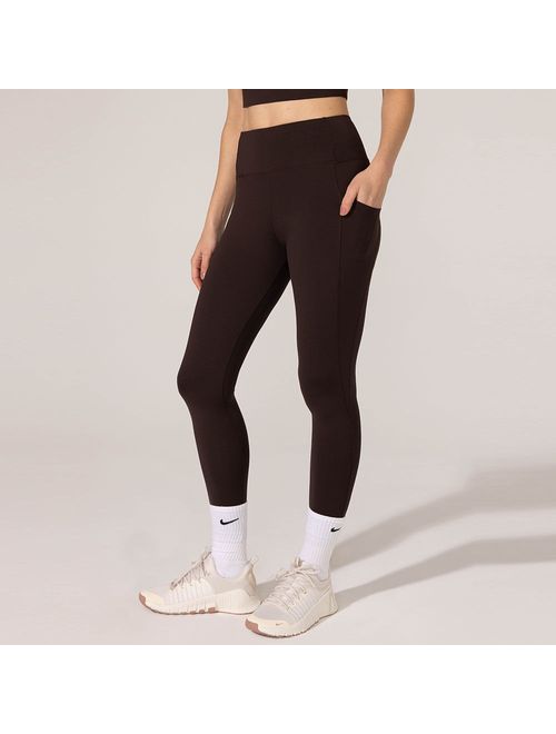 Legging Fitness Com Bolsos Marrom Gisa