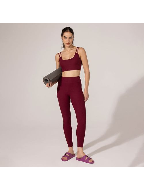 Legging Yoga Canelada Bordô Coralina