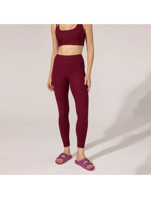 Legging Yoga Canelada Bordô Coralina