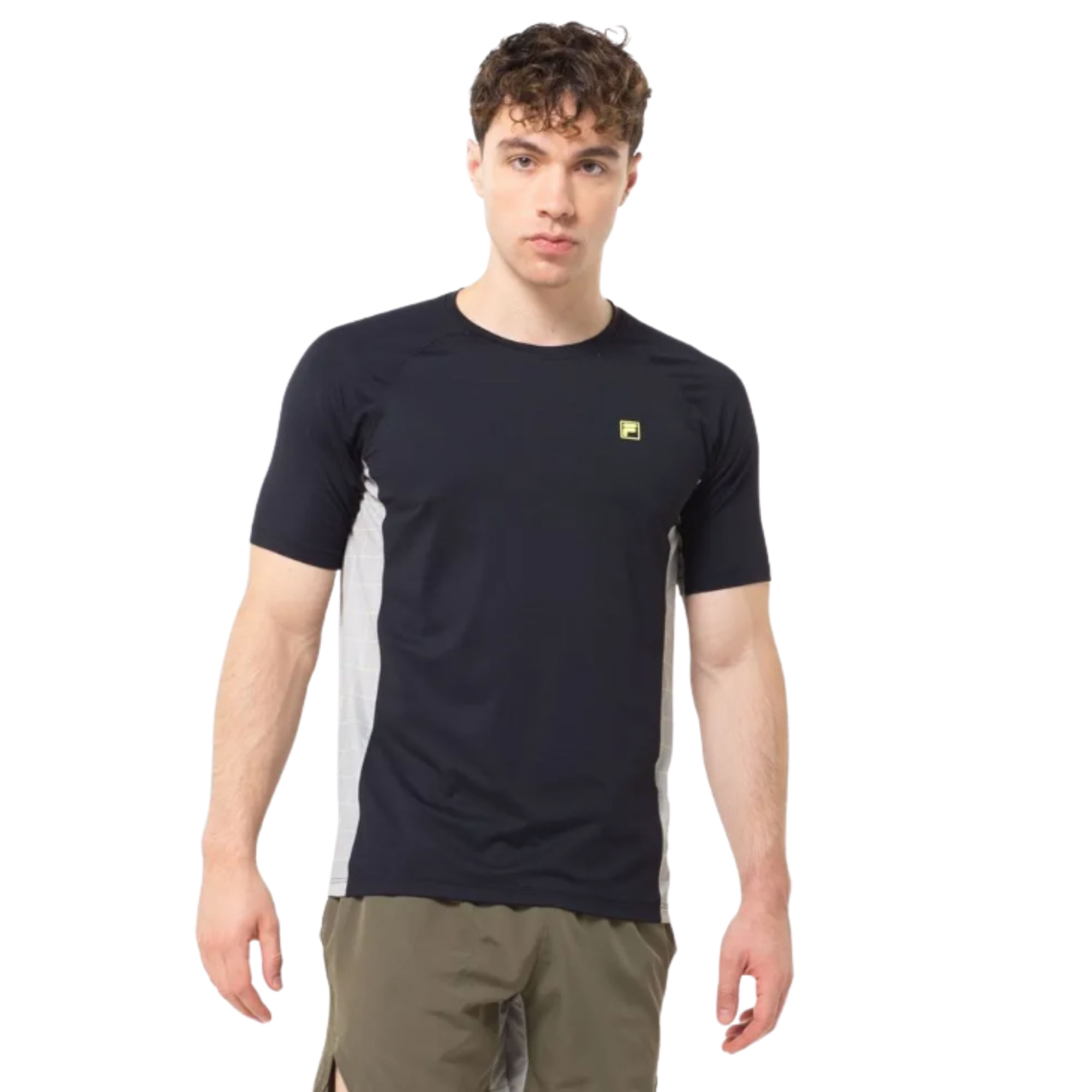 Camiseta Fila Grid Match Masculina - Preta/Verde