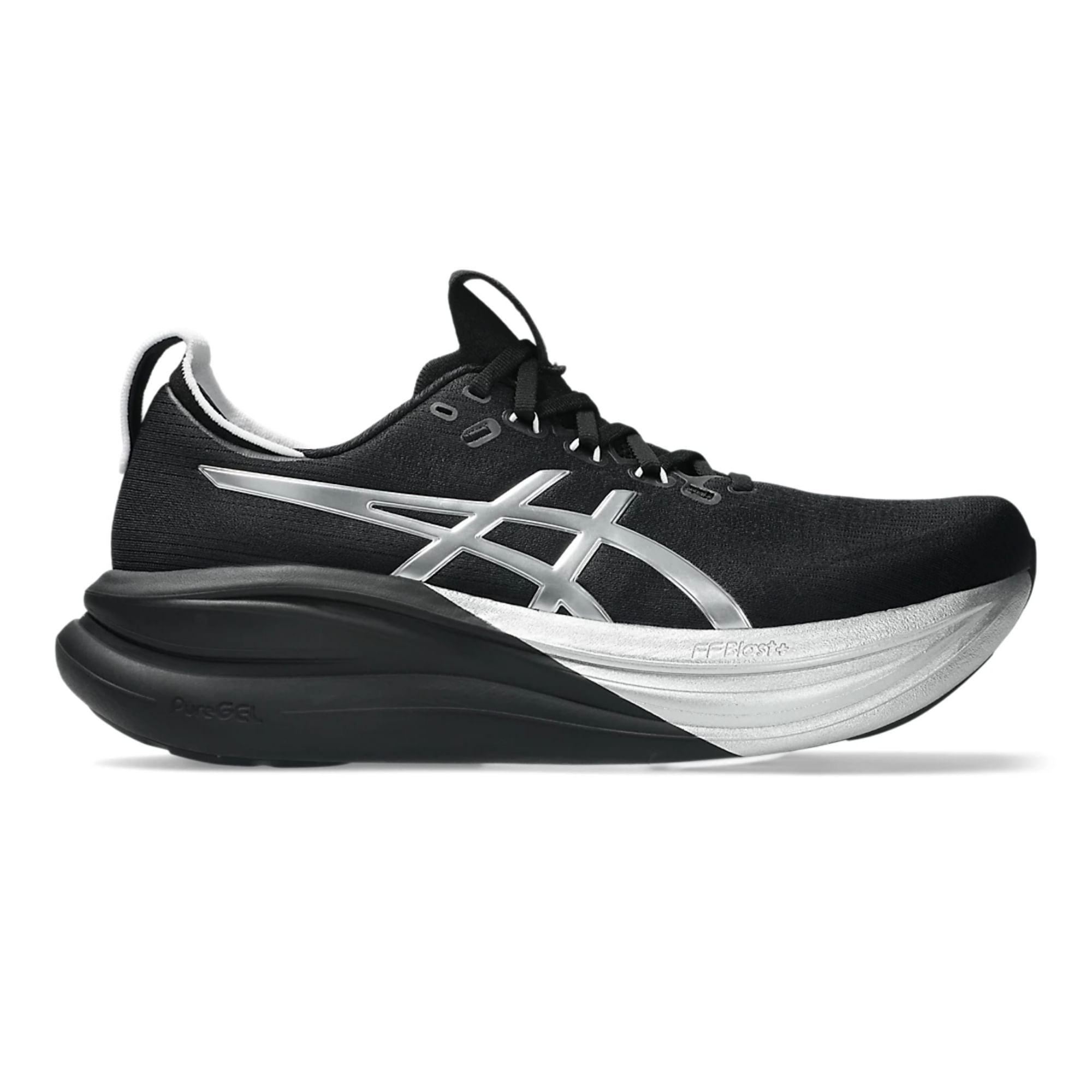 Tênis Asics Gel-Nimbus 28 Platinum Masculino - Preto/Branco