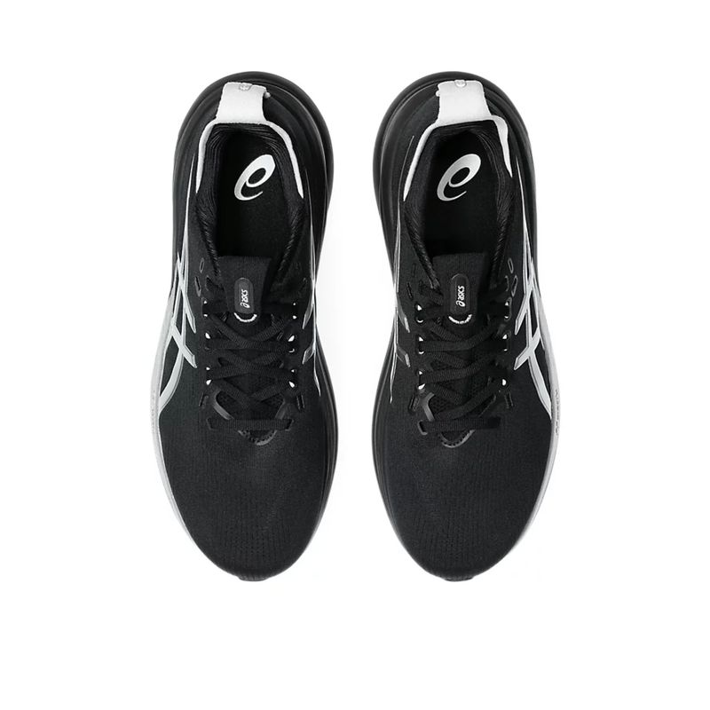 tênis-asics-gel-nimbus-28-platinum-masculino-preto-branco