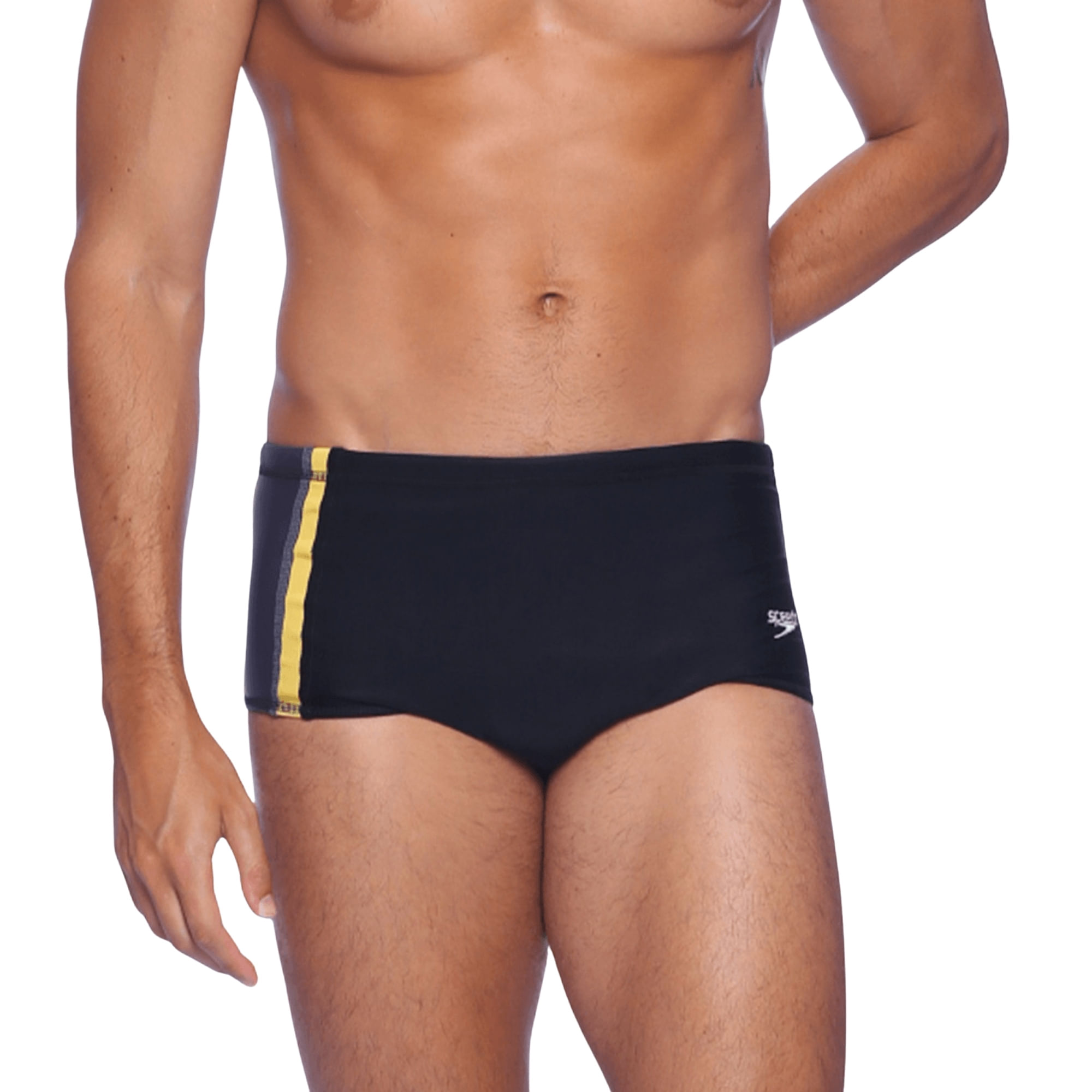 Sunga Speedo Tradicional Color Block Lateral Masculina - Preta