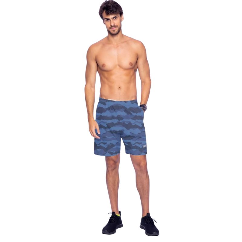 bermuda-speedo-média-estampada-masculina-azul-preta