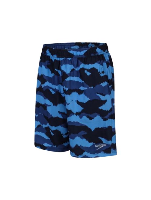 Bermuda Speedo Média Estampada Masculina - Azul/Preta