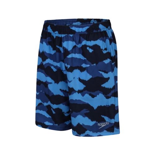 Bermuda Speedo Média Estampada Masculina - Azul/Preta