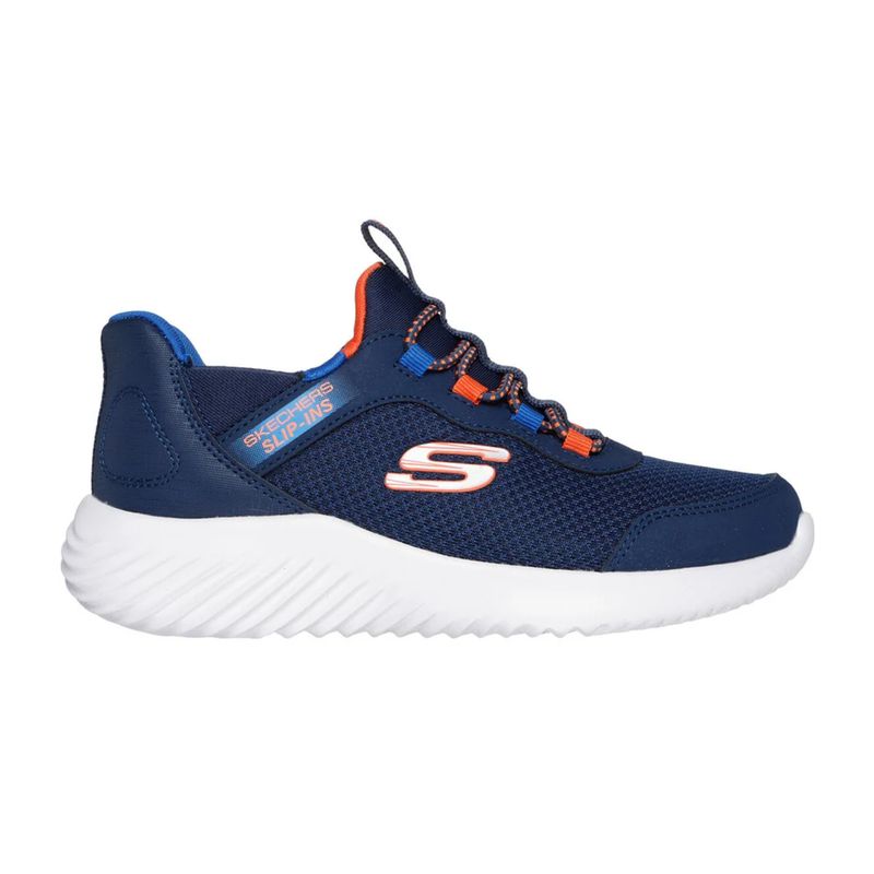 tênis-skechers-bounder-brisk-burst-infantil-azul-marinho