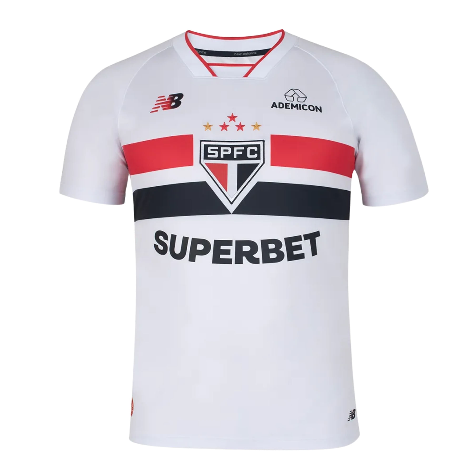 Camisa São Paulo I 26/27 New Balance Torcedor Masculina - Branca/Vermelha