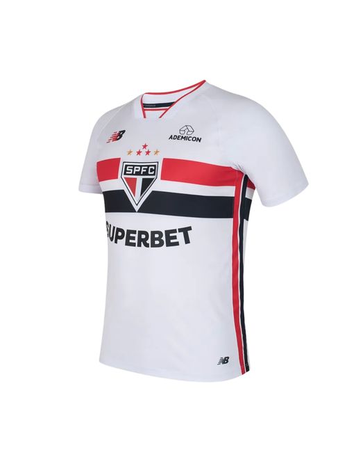 Camisa São Paulo I 26/27 New Balance Torcedor Masculina - Branca/Vermelha