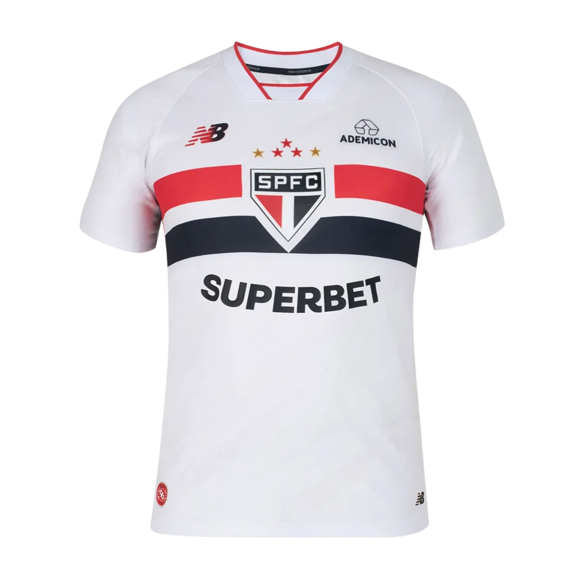 Camisa São Paulo I 26/27 New Balance Jogador Masculina - Branca/Vermelha