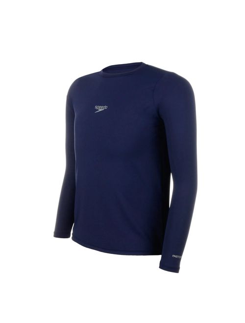 Camiseta Manga Longa Speedo Proteção Uv50 Infantil - Marinho
