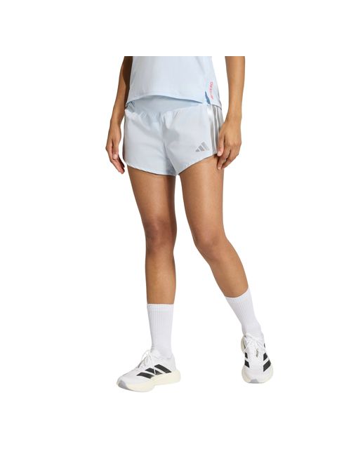 Shorts Adidas Adizero Ekiden 3 Pol Feminino - Azul Claro