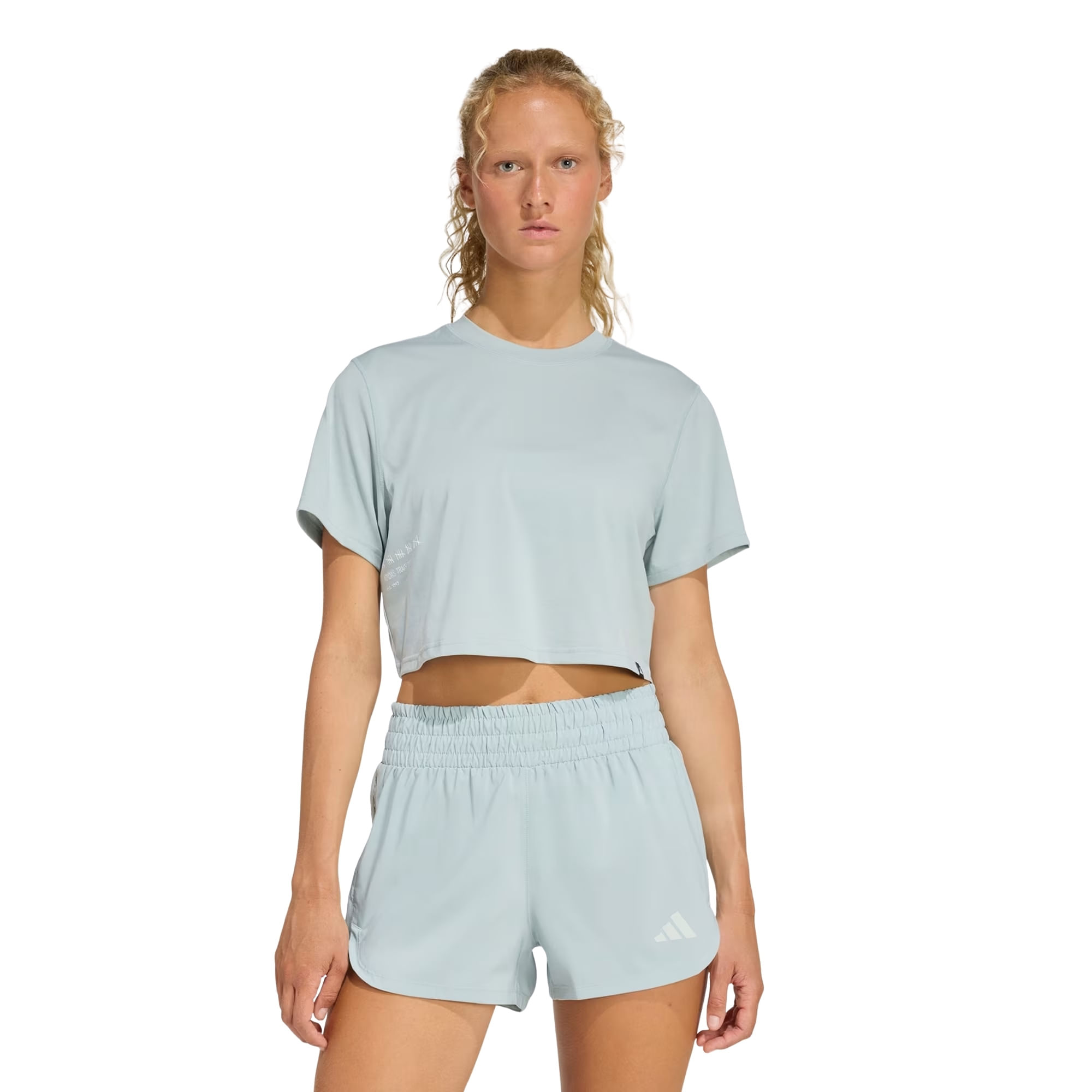 Camiseta Adidas Cropped Climacool Power Feminina - Verde