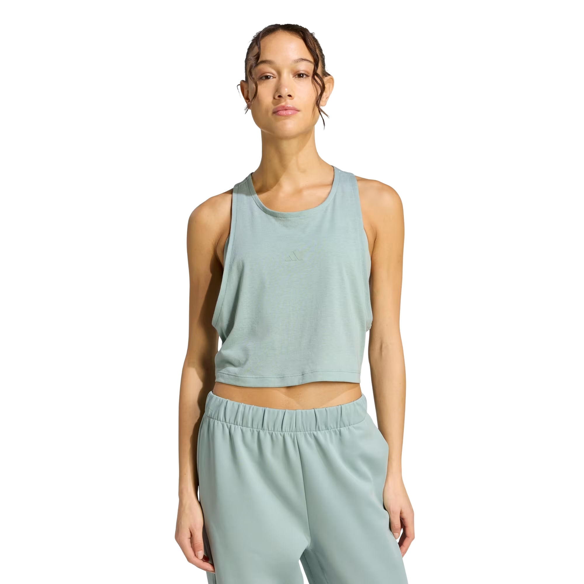 Regata Adidas Cropped Motion Essentials Yoga Feminina - Verde