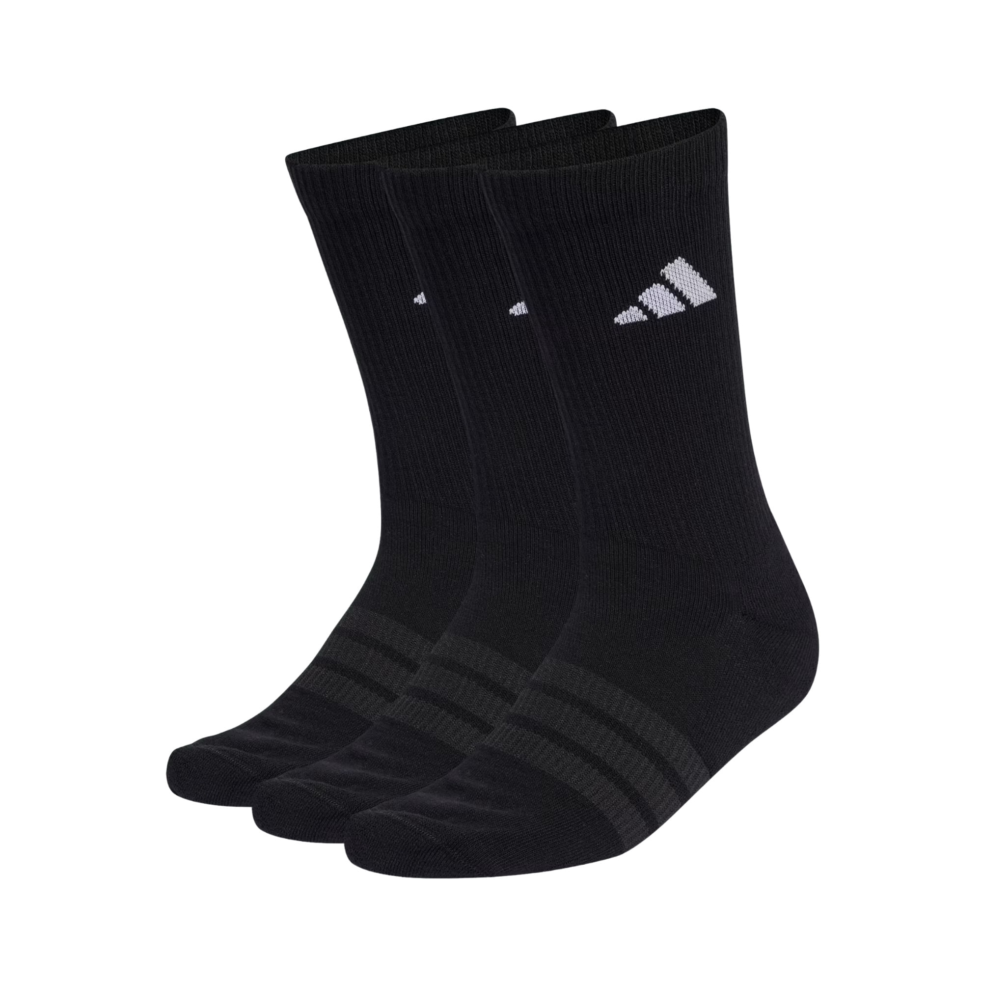 Kit Meia Adidas Essentials Crew 3 Pares Unissex - Preta