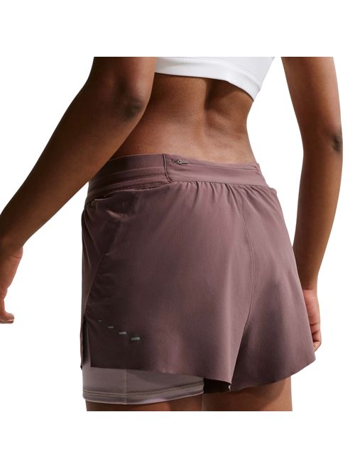 Shorts Nike Dri-Fit Swift 2 In 1 Feminino - Bordô