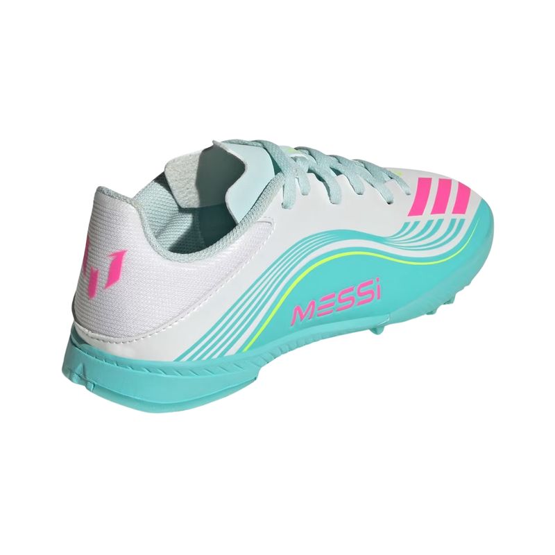 chuteira-society-adidas-f50-messi-league-infantil-branca-rosa