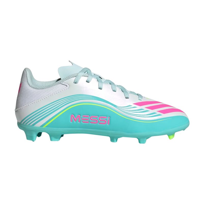 chuteira-campo-adidas-f50-messi-league-mg-infantil-branca-rosa