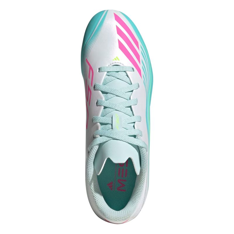 chuteira-campo-adidas-f50-messi-league-mg-infantil-branca-rosa