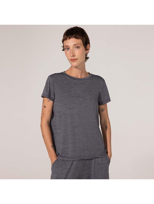 Blusa Fitness Prega Costas Cinza Escuro Alba II