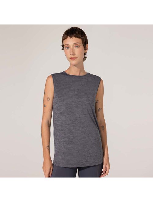 Regata Fitness Long Cinza Escuro Alba