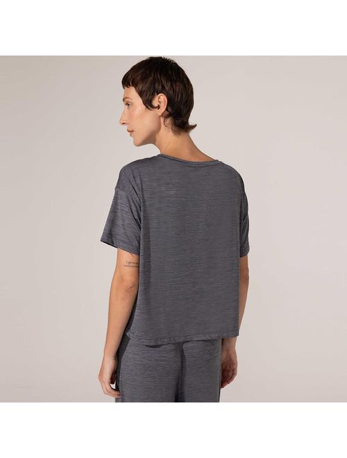 Blusa Fitness Decote V Cinza Escuro Alba