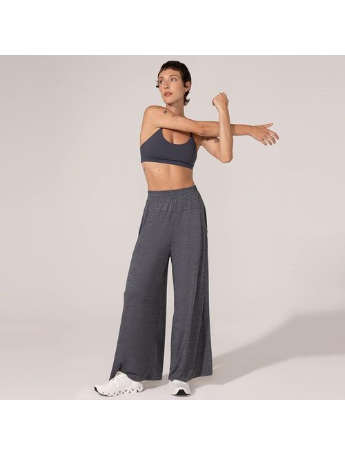 Calça Fitness Pantalona Cinza Escuro Alba II