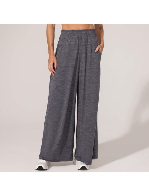 Calça Fitness Pantalona Cinza Escuro Alba II