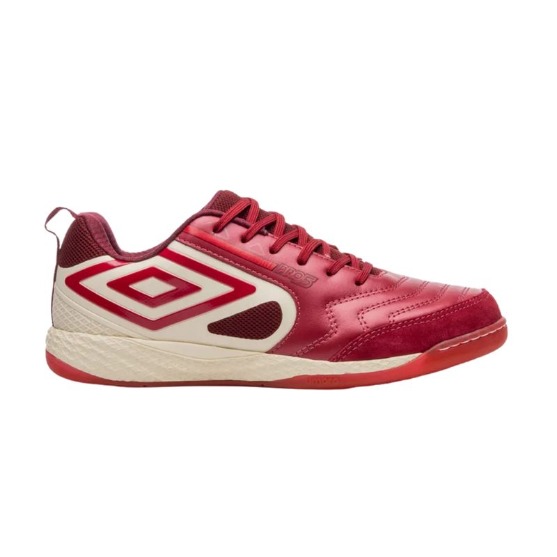 chuteira-futsal-umbro-pro-5-bump-masculina-vermelha-branca
