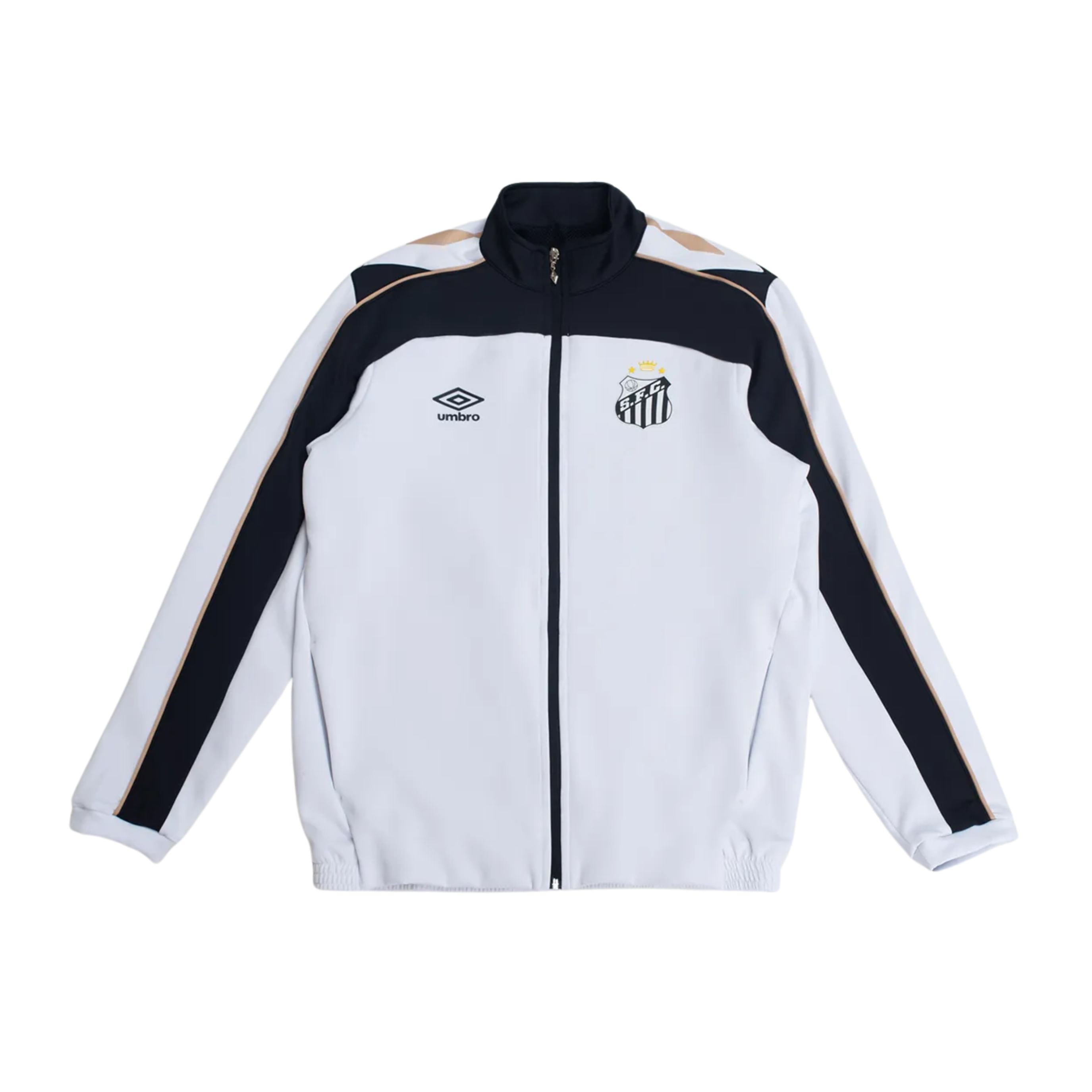 Jaqueta Santos 26/27 Umbro Hino Masculina - Branca/Preta