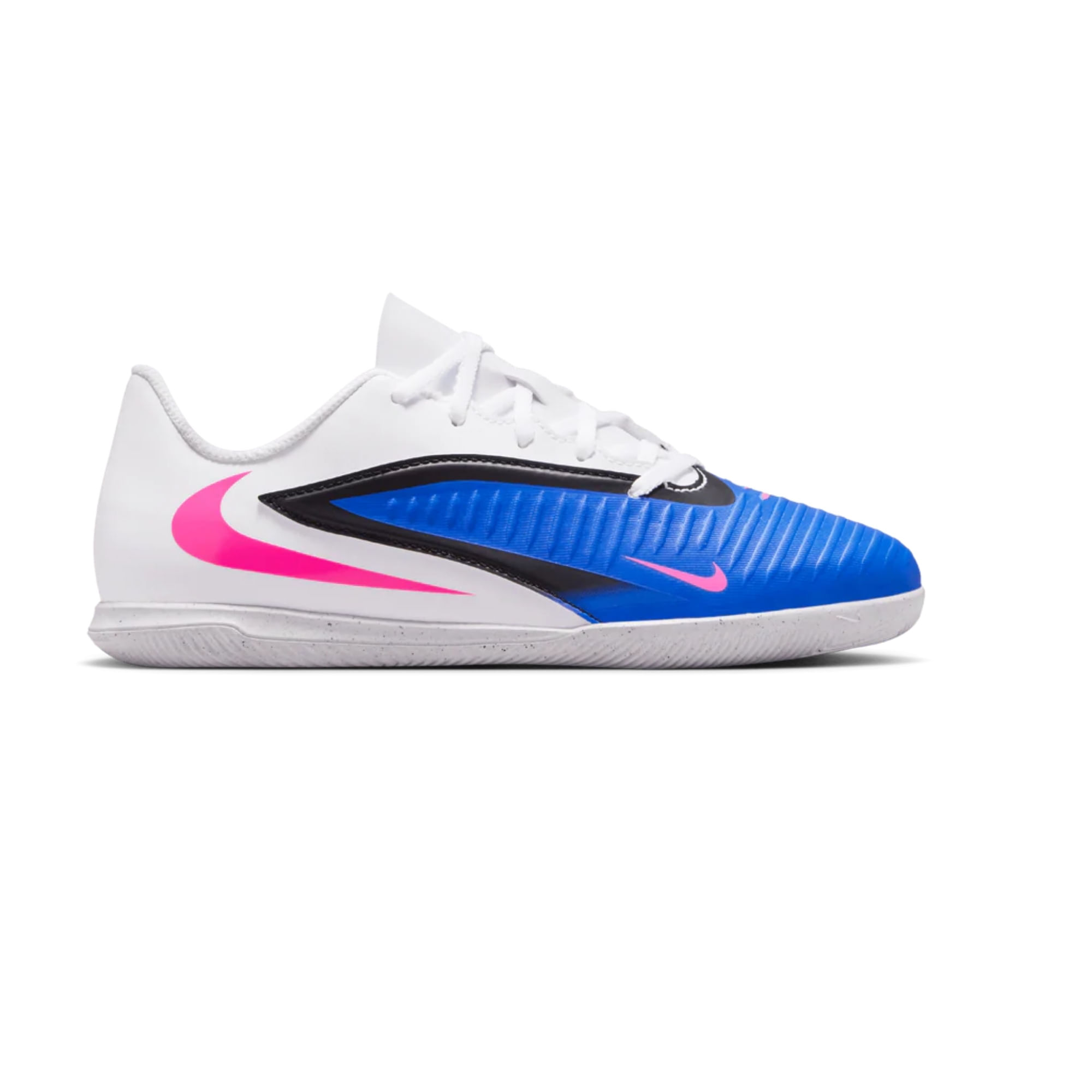 Chuteira Futsal Nike Phantom 6 Club Low Infantil - Azul/Branca