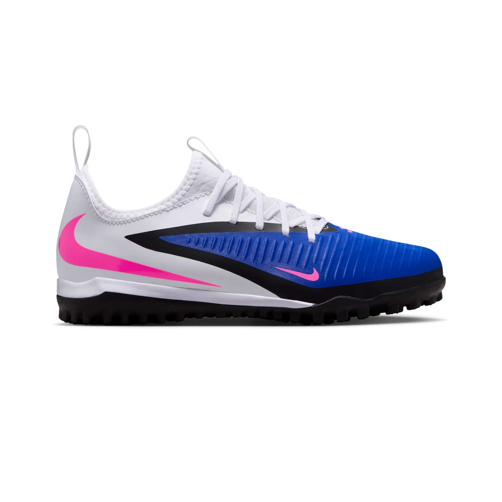 Chuteira Society Nike Phantom 6 Low Academy Infantil - Azul/Branca