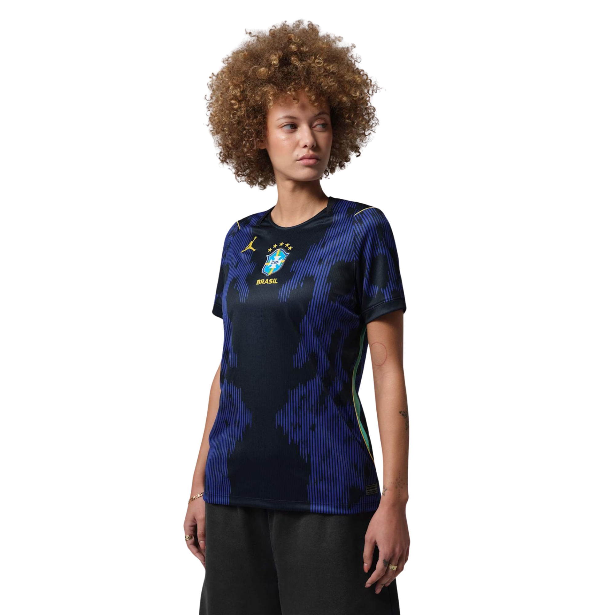 Camisa Brasil II 2026 Nike CBF Jordan Torcedora Pro Feminina - Azul