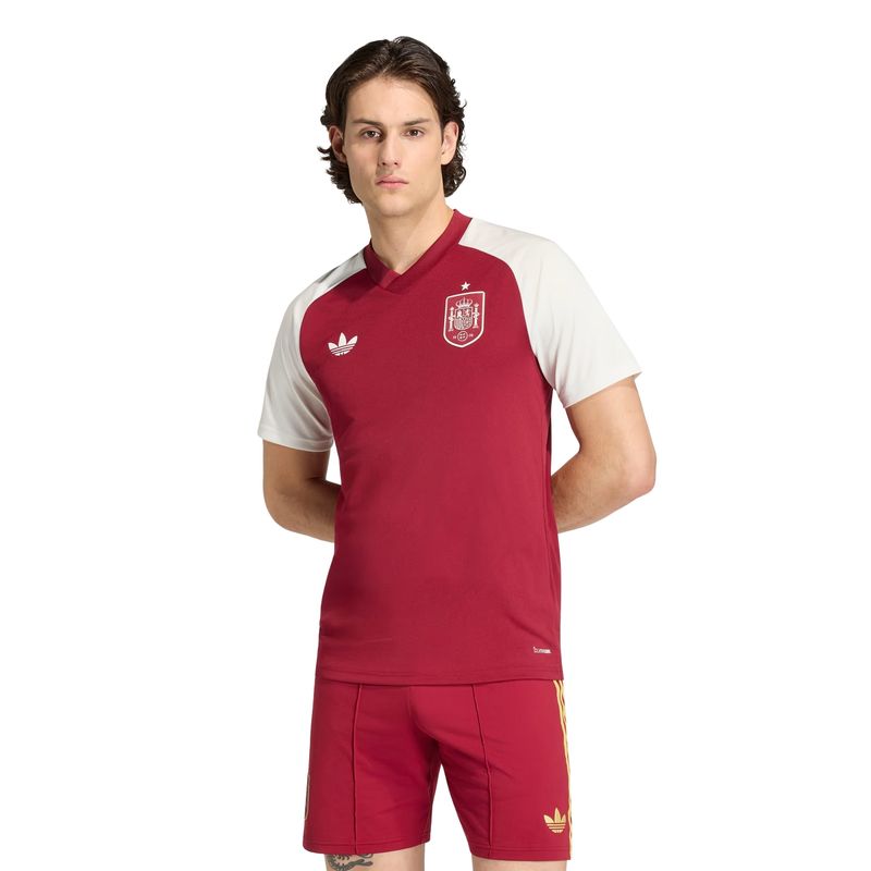 camisa-espanha-ii-2026a-didas-pré-jogo-masculina-vinho
