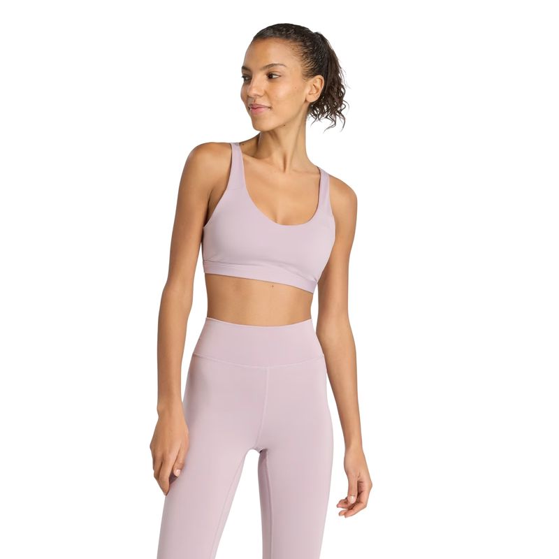 top-adidas-suporte-médio-all-me-essentials-feminino-lilás