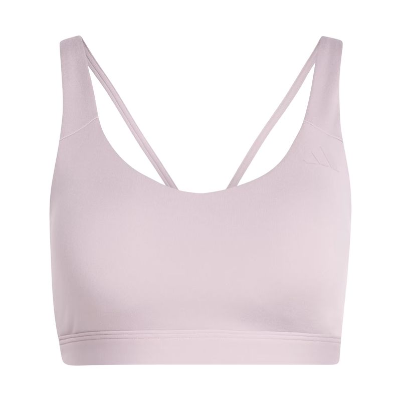 top-adidas-suporte-médio-all-me-essentials-feminino-lilás