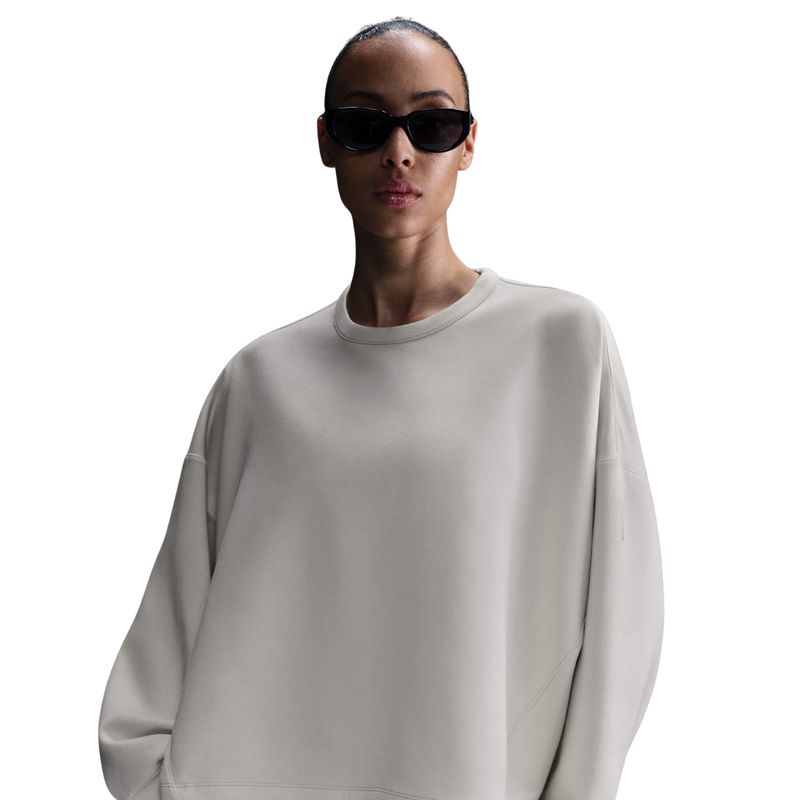 blusão-nike-24.7-impossibly-soft-knit-crew-feminino-bege