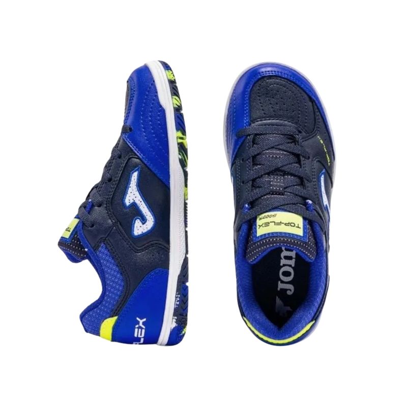 chuteira-futsal-joma-top-flex-infantil-azul