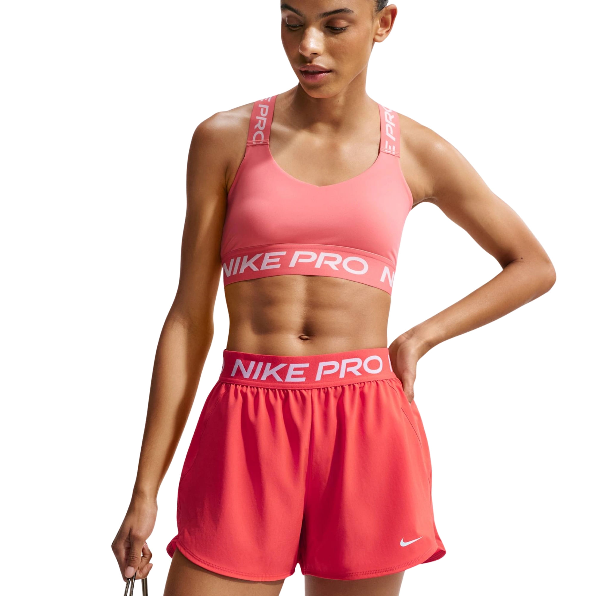 Shorts Nike Pro Feminino - Vermelho