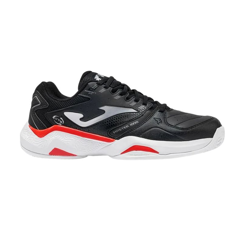 tênis-joma-master-1000-saibro-masculino-preto-vermelho