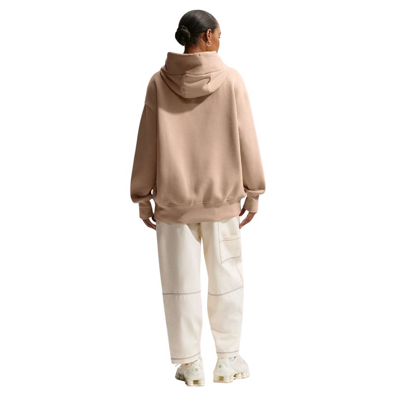 blusão-com-touca-nike-phoenix-fleece-feminino-bege