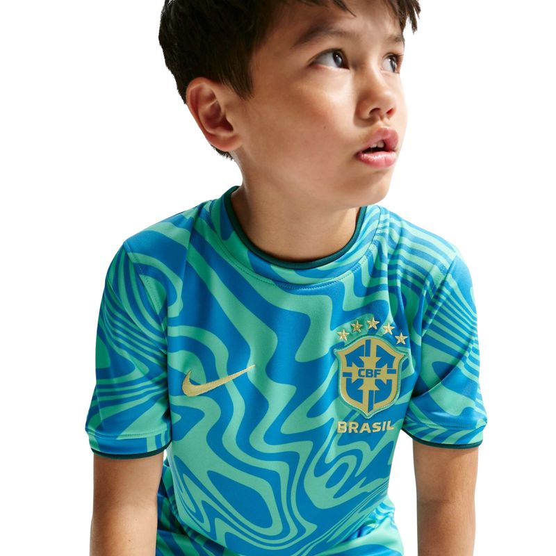 camiseta-brasil-2026-nike-cbf-pré-jogo-infantil-verde