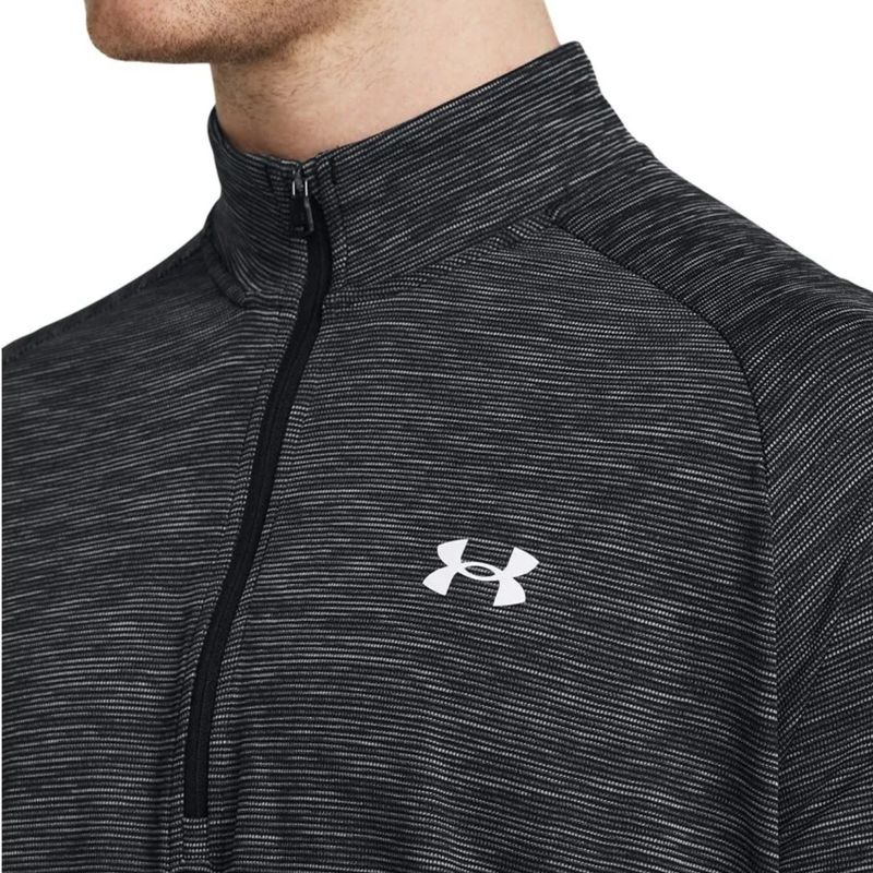 blusão-under-armour-1-2-zip-tech-textured-masculino-preto