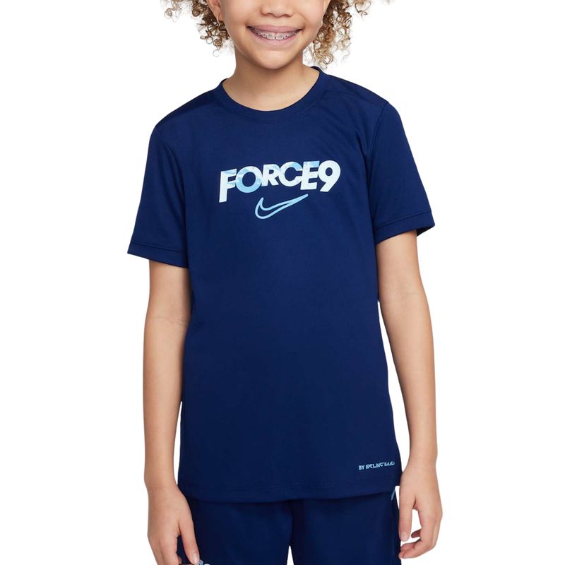 camiseta-nike-erling-haaland-academy-infantil-azul