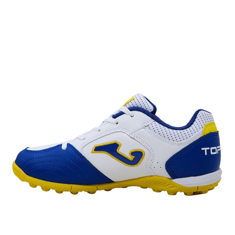 chuteira-society-joma-top-flex-infantil-branco-azul